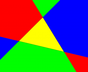 Projective Triangle - 4 regions