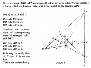 Trilinear pole-polar projective