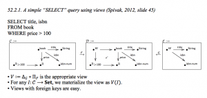A simple SELECT query using views
