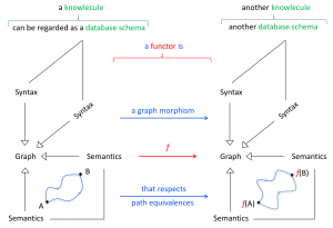 Functorial mapping between two knowlecules